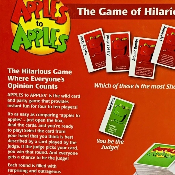 APPLES TO APPLES Party Box 12+ Family Card Game 2007 MATTEL N1384 COMPLETE CIB - Picture 3 of 13